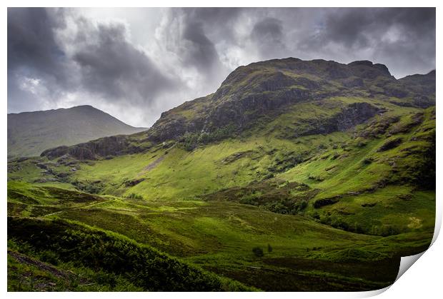 The Dramatic Highlands of Scotland Print by Mike Cave