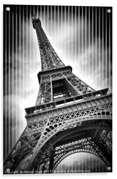 PARIS Eiffel Tower  Acrylic by Melanie Viola
