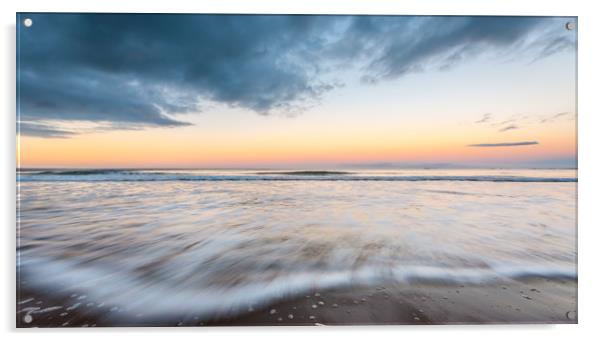 Ebb and Flow at Bamburgh Acrylic by Naylor's Photography
