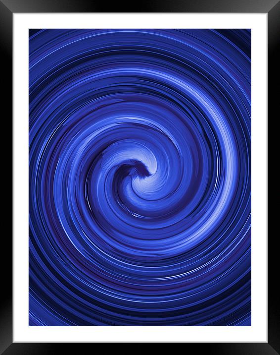 blue swirl Framed Mounted Print by kelly Draper