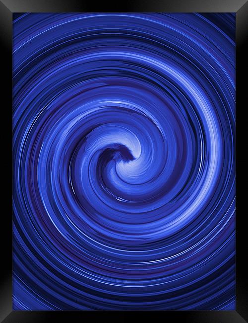 blue swirl Framed Print by kelly Draper