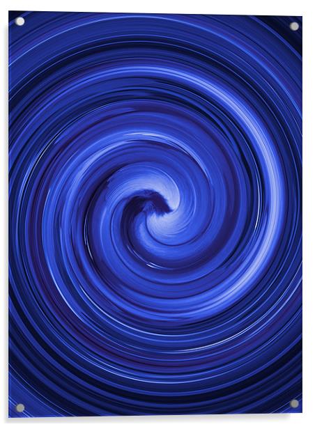 blue swirl Acrylic by kelly Draper