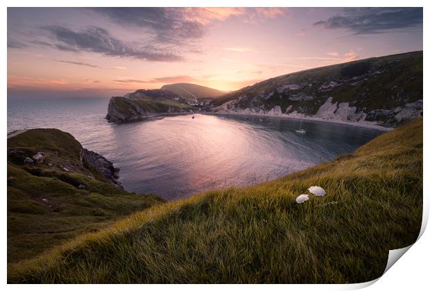 Last Light at Lulworth Print by Chris Frost