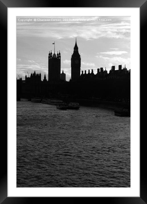A nightly Thames  Framed Mounted Print by Charisse Carson