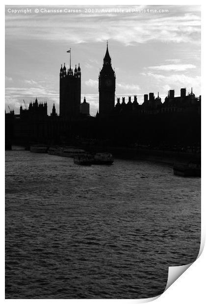 A nightly Thames  Print by Charisse Carson