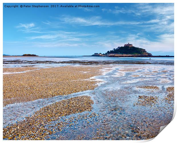 St Micheal's Mount Cornwall Print by Peter Stephenson