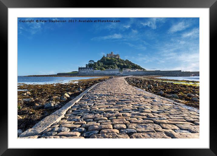 Causway to St Micheal's Mount  Framed Mounted Print by Peter Stephenson