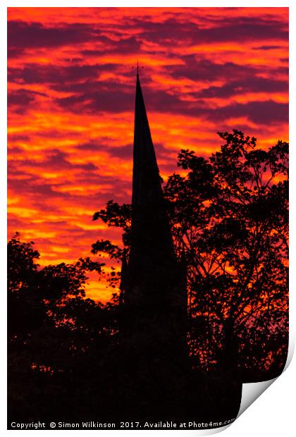 Fire in the Sky Print by Simon Wilkinson