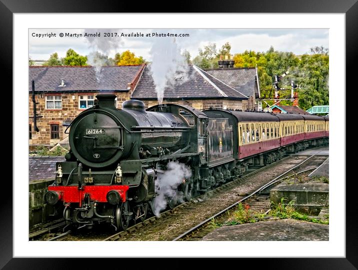 Steaming out of Grosmont Framed Mounted Print by Martyn Arnold