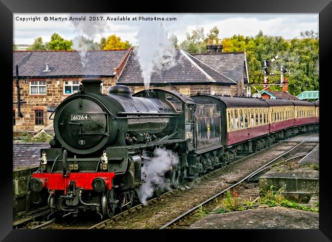 Steaming out of Grosmont Framed Print by Martyn Arnold