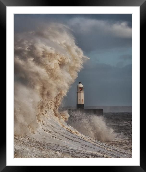 In the jaws of Hurricane Ophelia Framed Mounted Print by Leighton Collins