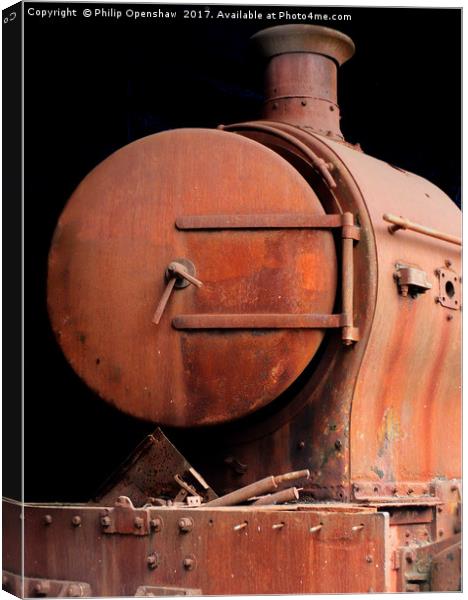 old rusting locomotive  Canvas Print by Philip Openshaw