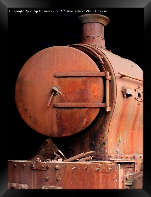 old rusting locomotive  Framed Print by Philip Openshaw