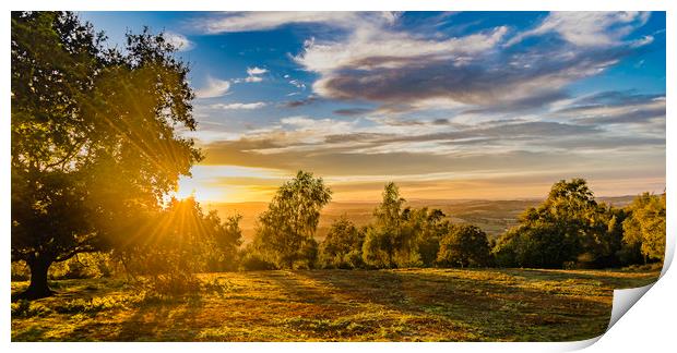 Sunset on May Hill Print by Jaromir Ondra