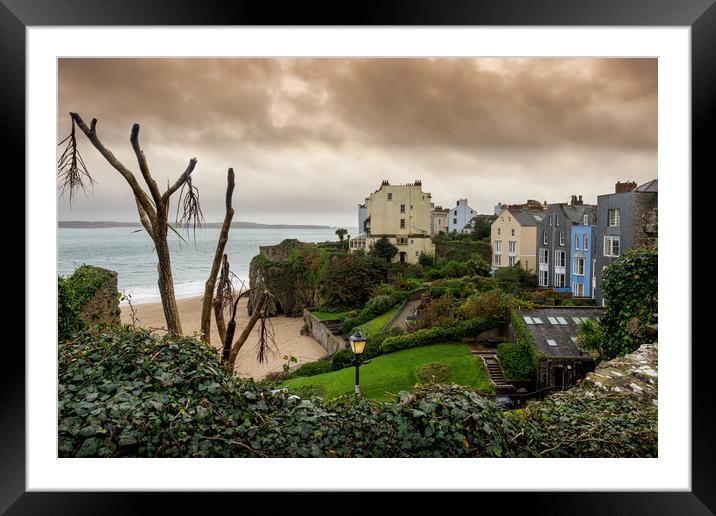 South Beach, Tenby, Pembrokeshire, Wales, UK Framed Mounted Print by Mark Llewellyn