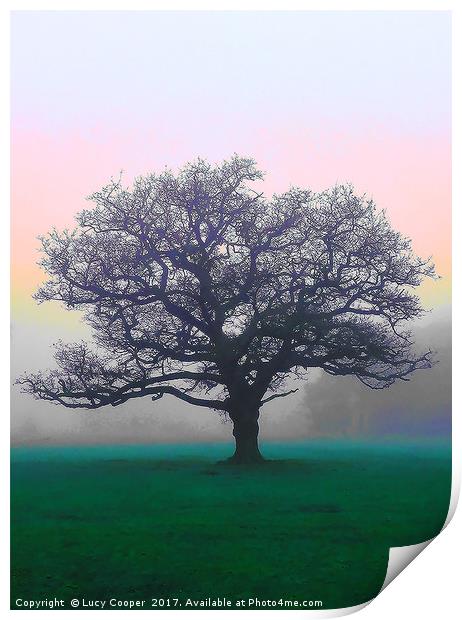 Tree on Wimbledon Common Print by Lucy Cooper