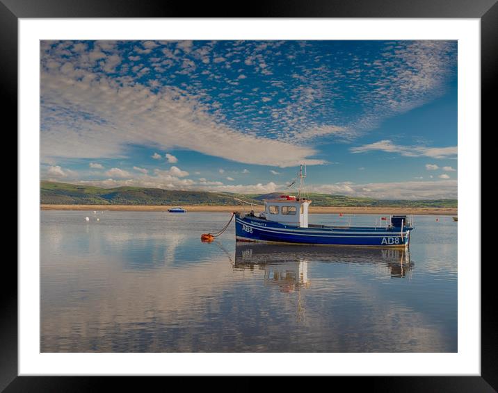 Reflections on the Dyfi Estuary at Aberdovey. Framed Mounted Print by Colin Allen