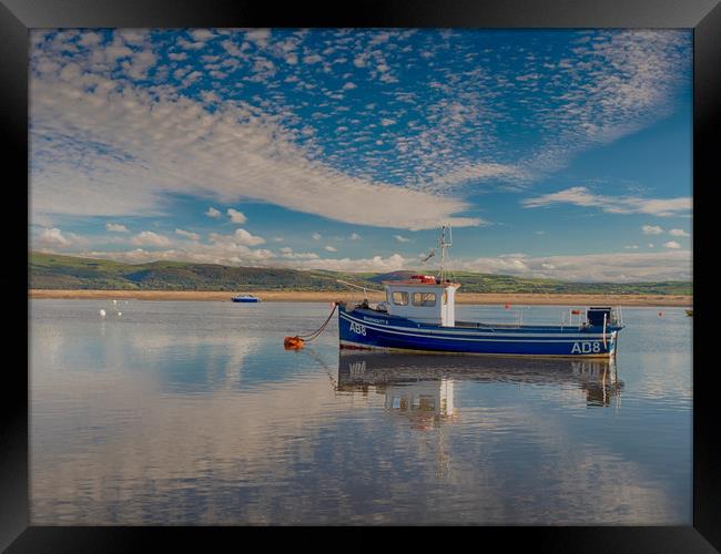 Reflections on the Dyfi Estuary at Aberdovey. Framed Print by Colin Allen