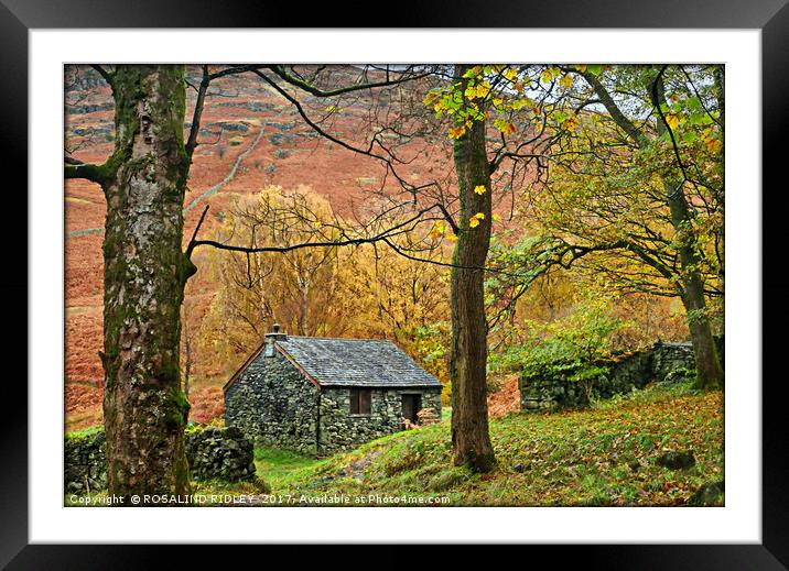 "Stone hideaway in the mountains" Framed Mounted Print by ROS RIDLEY