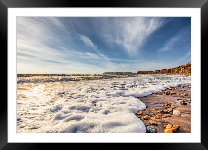 Brook Bay Beach Isle Of Wight Framed Mounted Print by Wight Landscapes