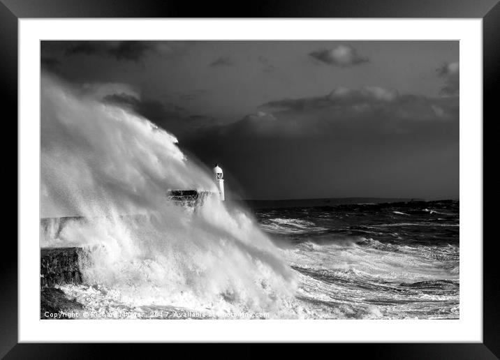 Storm Ophelia, Porthcawl, South Wales. Framed Mounted Print by Richard Morgan