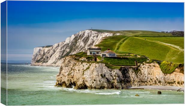 Fort Redoubt Freshwater Bay Isle Of Wight Canvas Print by Wight Landscapes