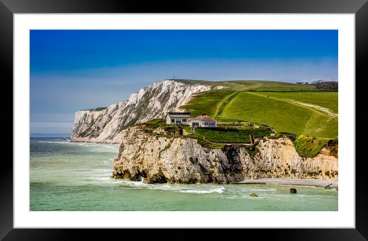 Fort Redoubt Freshwater Bay Isle Of Wight Framed Mounted Print by Wight Landscapes