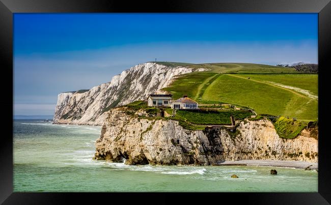 Fort Redoubt Freshwater Bay Isle Of Wight Framed Print by Wight Landscapes