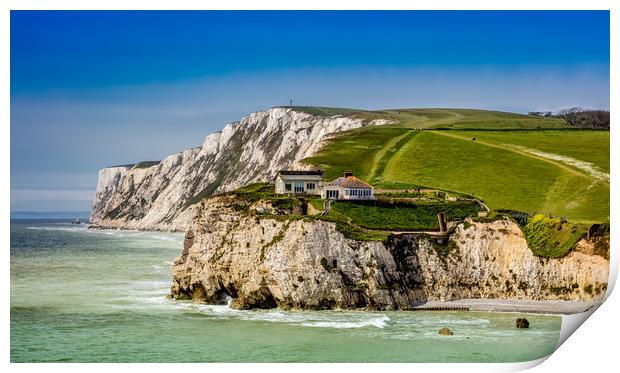 Fort Redoubt Freshwater Bay Isle Of Wight Print by Wight Landscapes