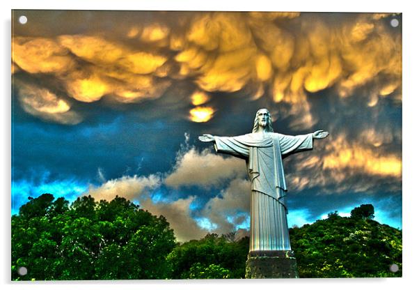 Christ's Storm Acrylic by Neil Gavin