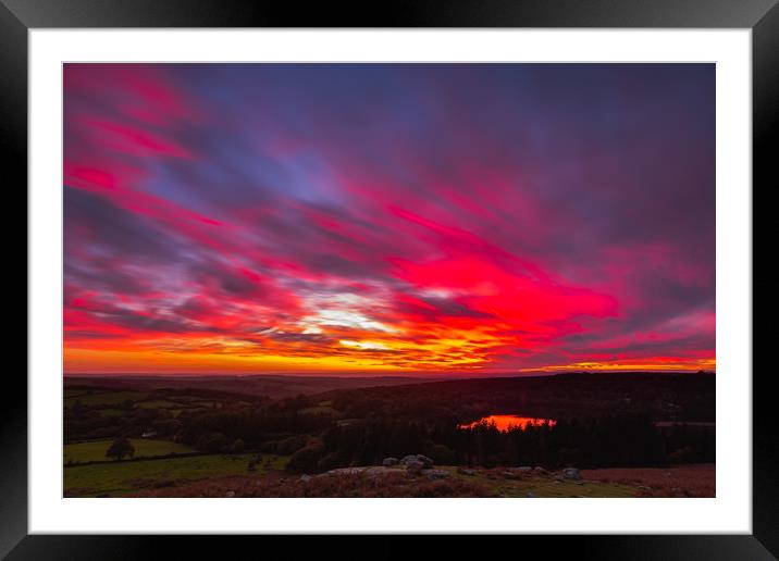Fire in the Sky Framed Mounted Print by David Martin