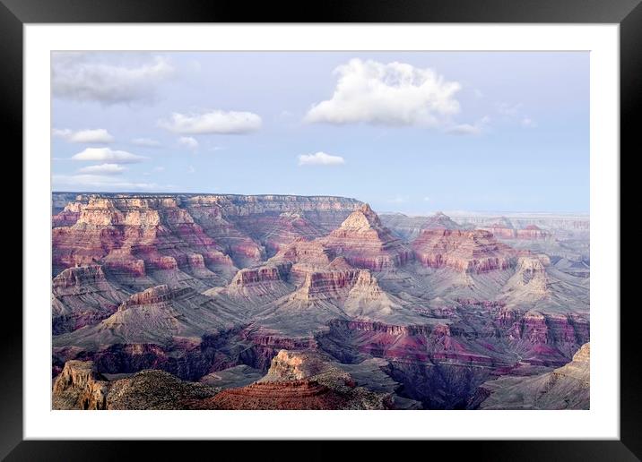 Grand Canyon in Winter at Sunset Framed Mounted Print by Luc Novovitch