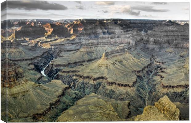 Grand Canyon in Winter as seen from Pima Point Canvas Print by Luc Novovitch