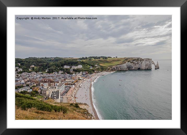 Etretat Cliffs, Normandie, France Framed Mounted Print by Andy Morton