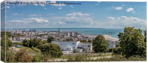 Panoramic View Of Le Havre, France Canvas Print by Andy Morton