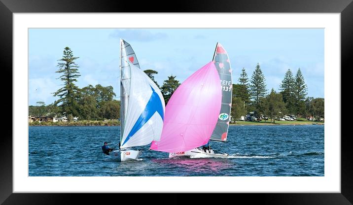 High School Children National Sailing Championship Framed Mounted Print by Geoff Childs