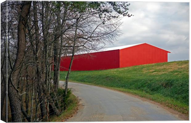 Tennessee Red Barn Canvas Print by Luc Novovitch