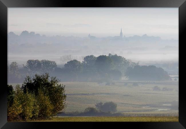 Early Morning Fog Framed Print by Luc Novovitch