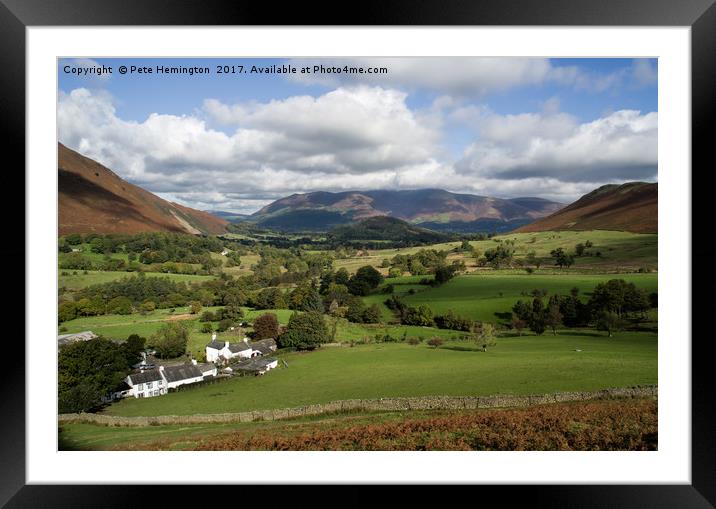 Skiddaw from the Newlands valley Framed Mounted Print by Pete Hemington