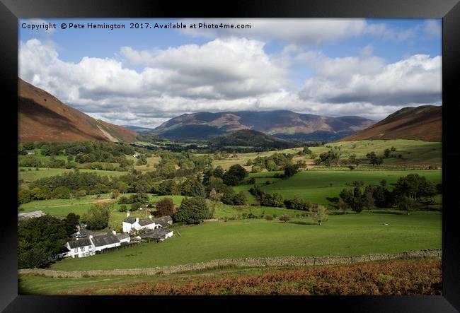 Skiddaw from the Newlands valley Framed Print by Pete Hemington