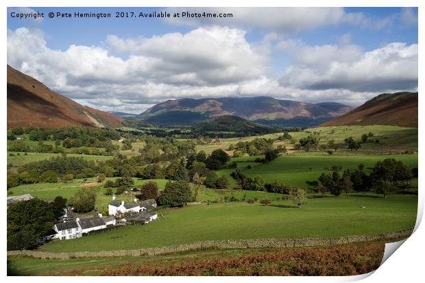Skiddaw from the Newlands valley Print by Pete Hemington