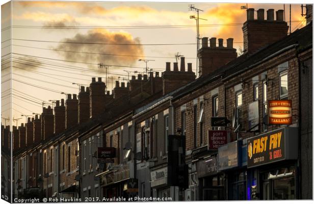 a Coventry Terrace Canvas Print by Rob Hawkins