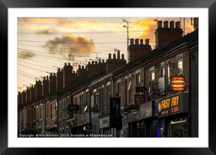 a Coventry Terrace Framed Mounted Print by Rob Hawkins