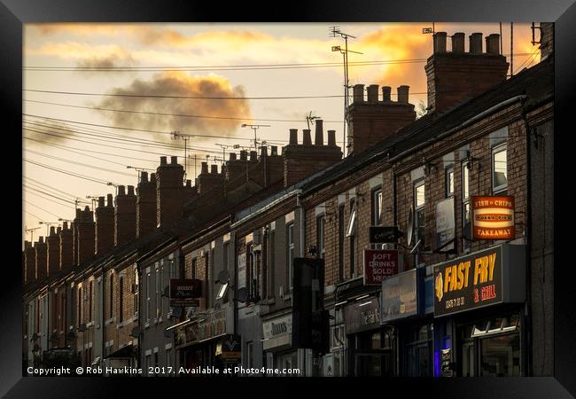 a Coventry Terrace Framed Print by Rob Hawkins