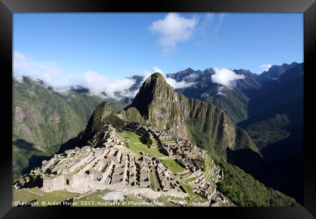 Machu Picchu, Peru  Framed Print by Aidan Moran
