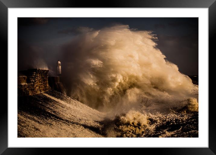 Porthcawl storm Wales Framed Mounted Print by Jonathan Smith