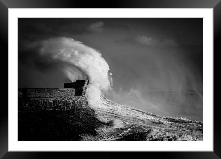 Porthcawl storm Wales Framed Mounted Print by Jonathan Smith