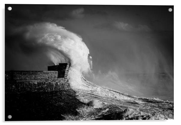 Porthcawl storm Wales Acrylic by Jonathan Smith