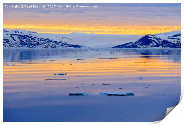 Tranquil Arctic Sea off Svalbard Print by Pearl Bucknall