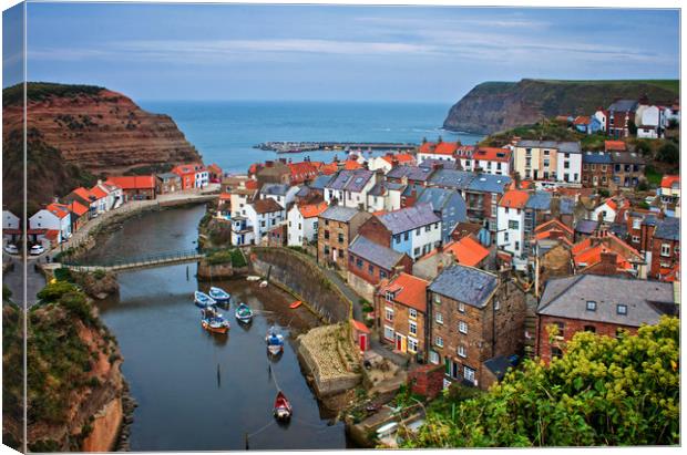 Picturesque Staithes Canvas Print by David McCulloch